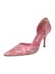 Manolo Blahnik Nylon Floral Print D'Orsay Pumps