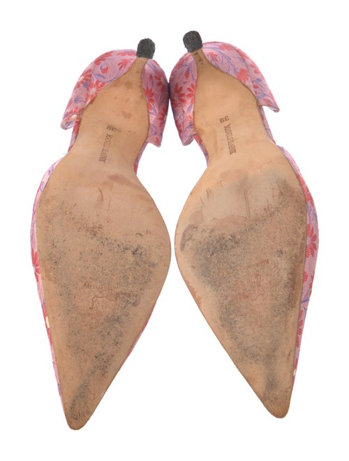 Manolo Blahnik Nylon Floral Print D'Orsay Pumps