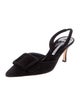 Manolo Blahnik Suede Slingback Pumps