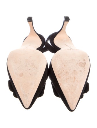 Manolo Blahnik Suede Slingback Pumps