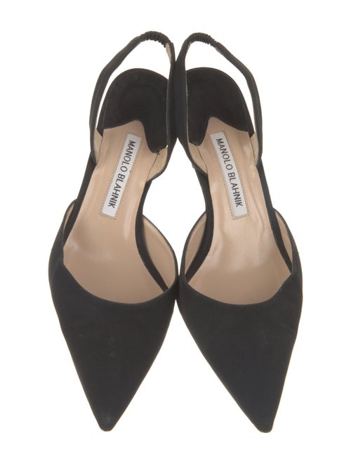 Manolo Blahnik Suede Slingback Pumps