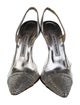 Manolo Blahnik Crystal Embellishments Slingback Pumps