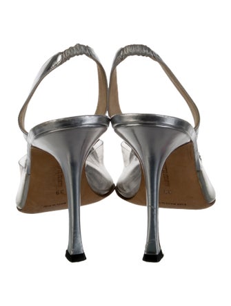Manolo Blahnik Crystal Embellishments Slingback Pumps