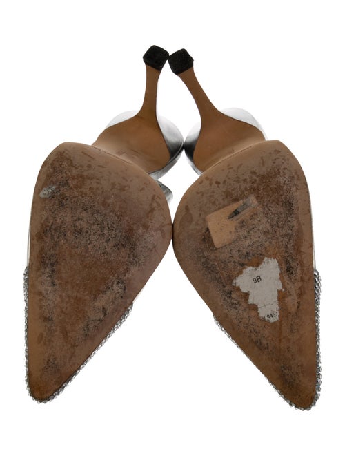 Manolo Blahnik Crystal Embellishments Slingback Pumps