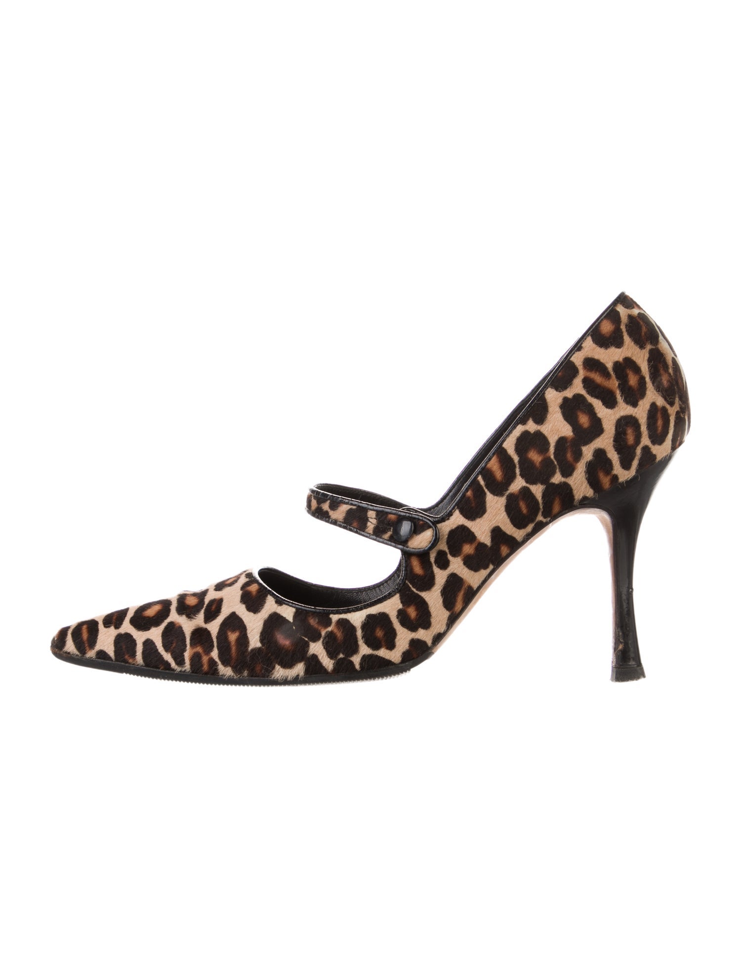 Manolo Blahnik Ponyhair Animal Print Pumps