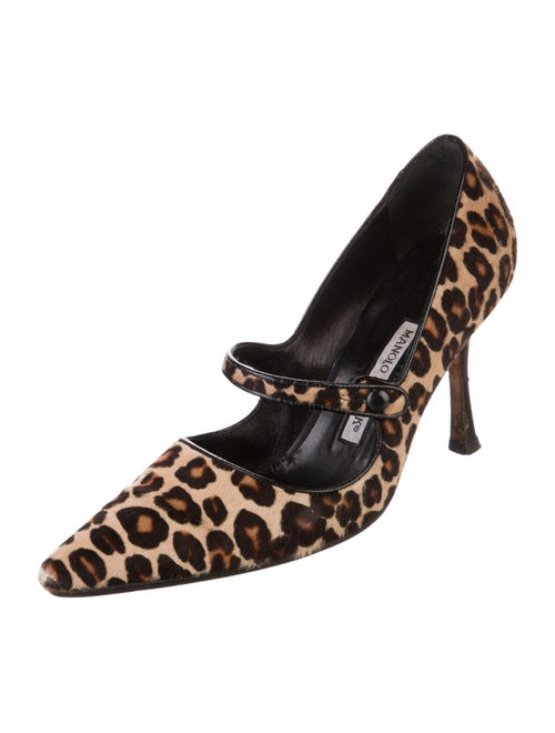 Manolo Blahnik Ponyhair Animal Print Pumps