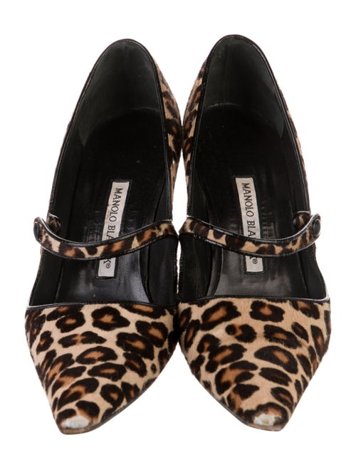 Manolo Blahnik Ponyhair Animal Print Pumps