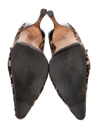 Manolo Blahnik Ponyhair Animal Print Pumps