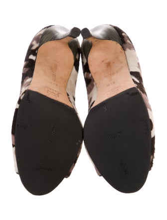 Manolo Blahnik Ponyhair Printed Pumps