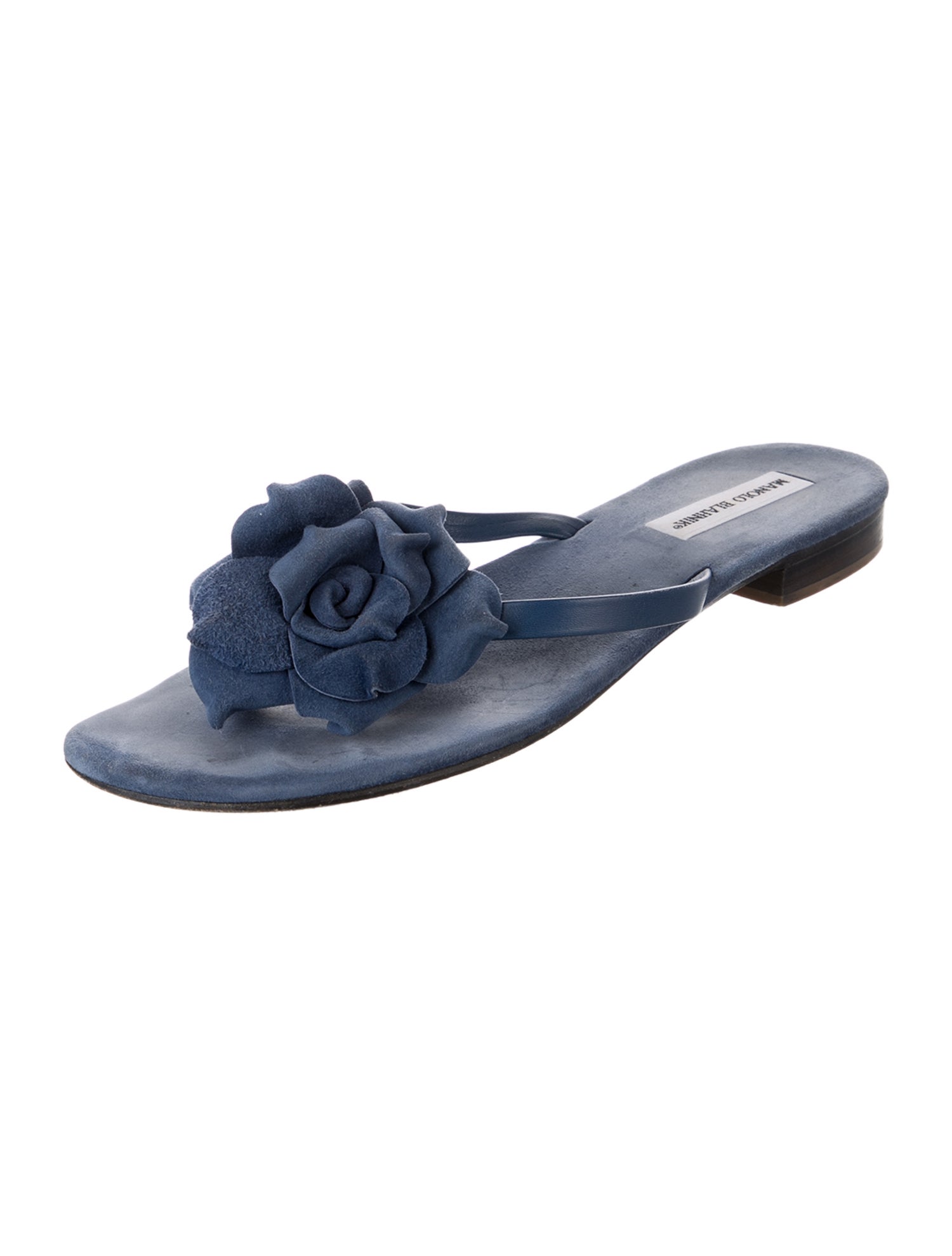 Manolo Blahnik Suede Slides