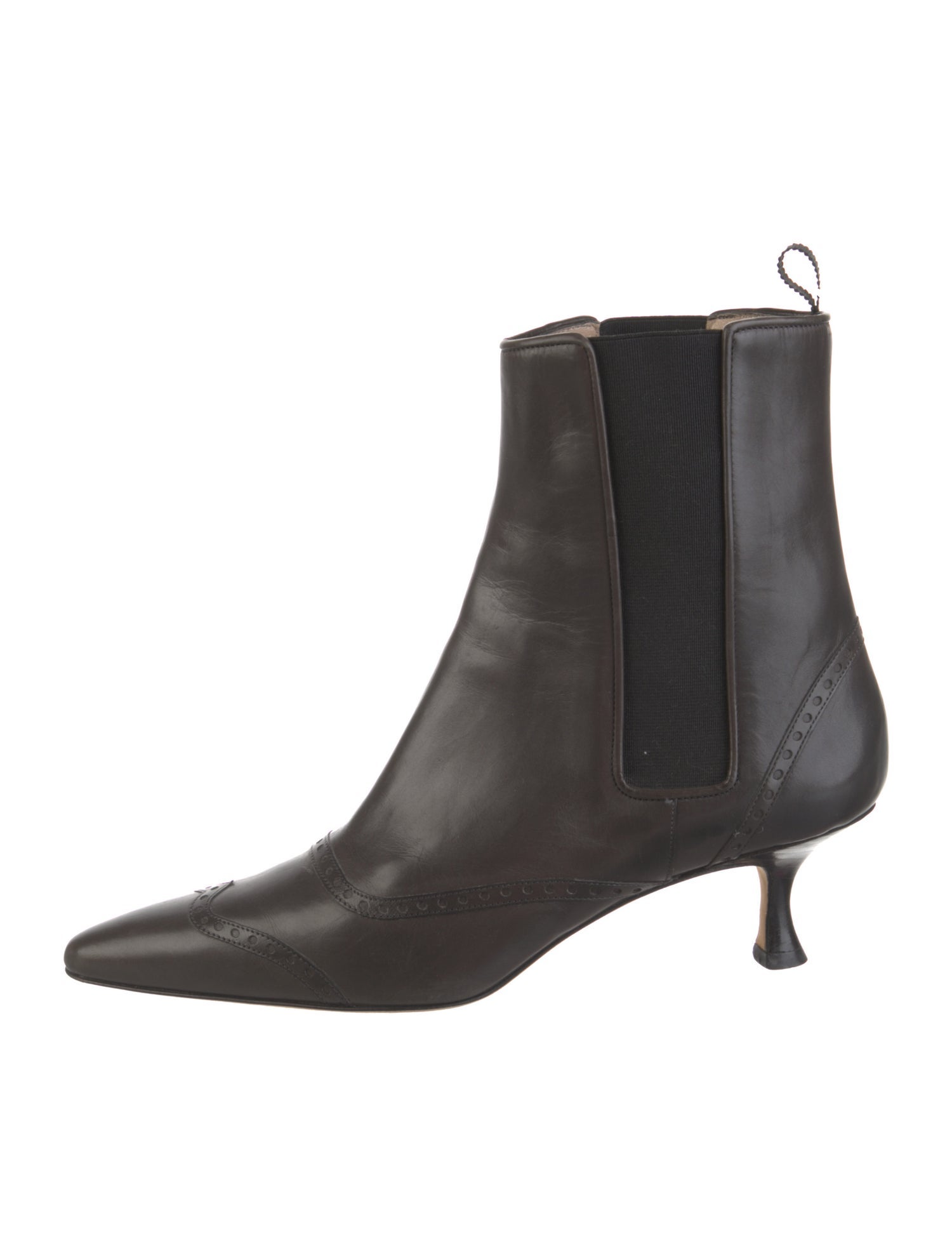Manolo Blahnik Leather Chelsea Boots