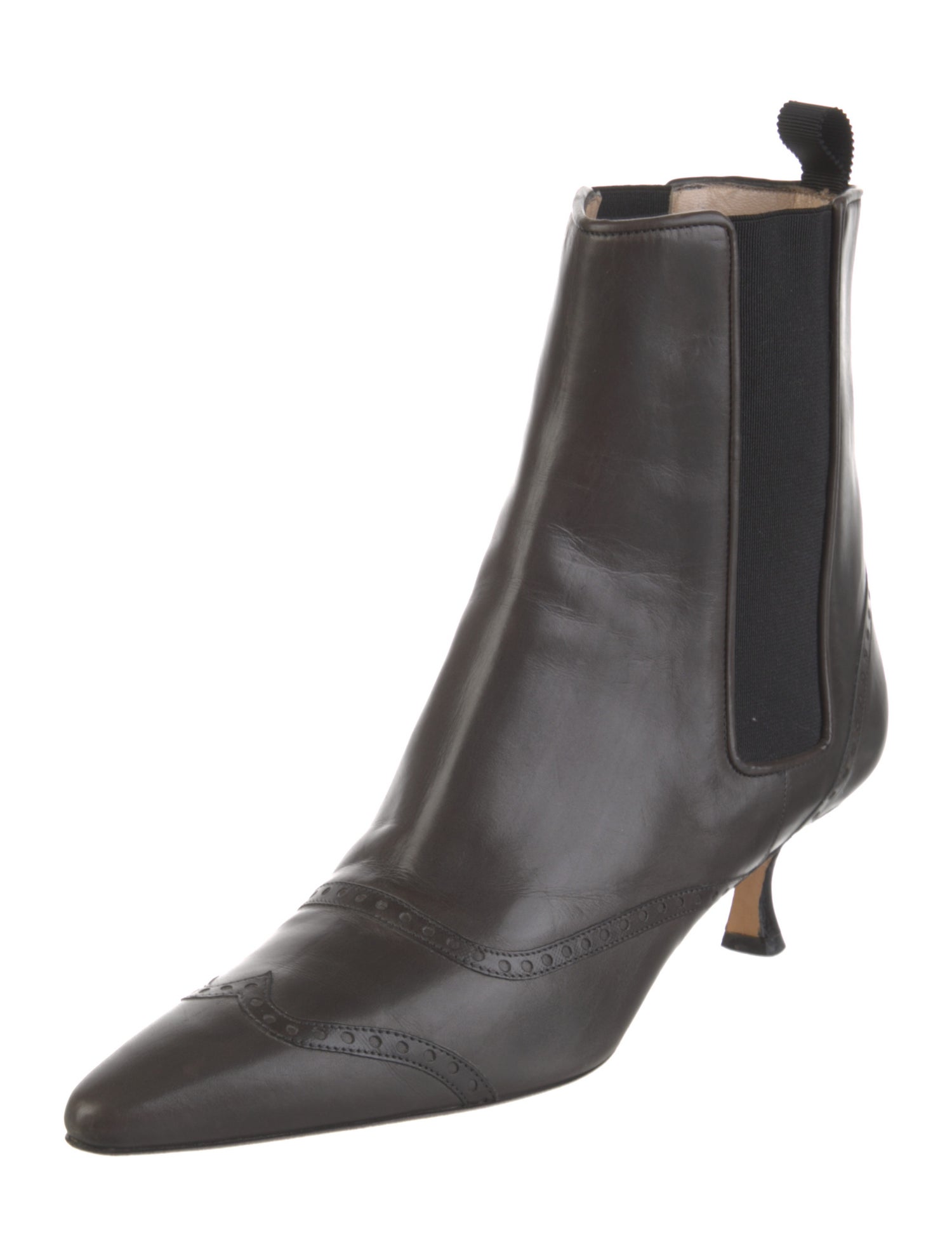 Manolo Blahnik Leather Chelsea Boots