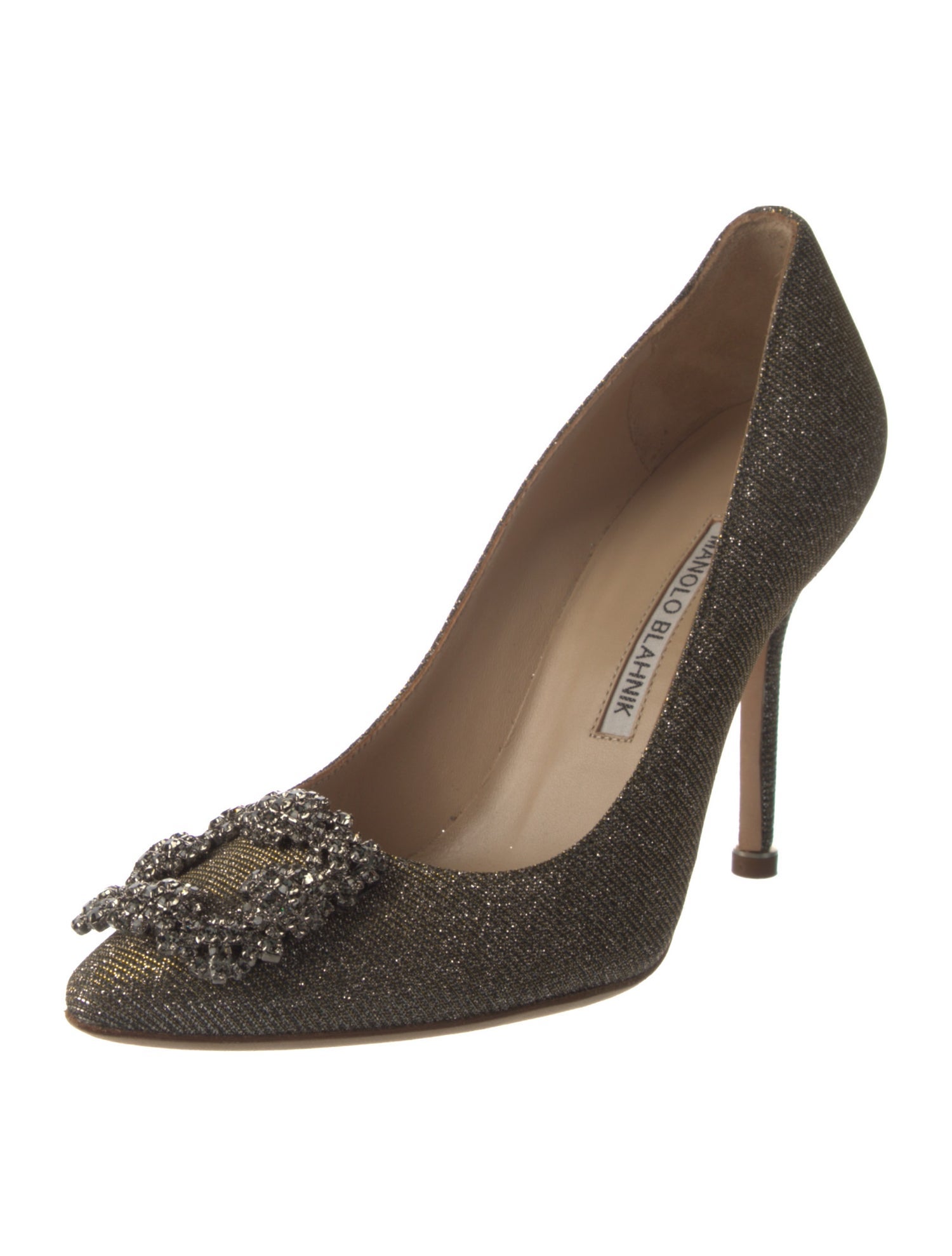 Manolo Blahnik Crystal Embellishments Pumps