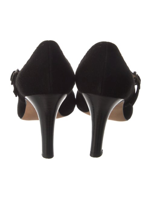 Manolo Blahnik Suede Bow Accents Pumps