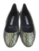 Manolo Blahnik Snakeskin Animal Print Flats