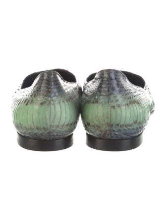 Manolo Blahnik Snakeskin Animal Print Flats