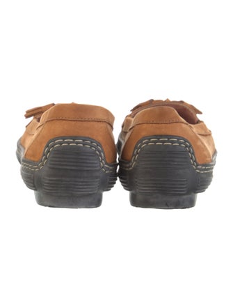 Manolo Blahnik Suede Tassel Accents Loafers