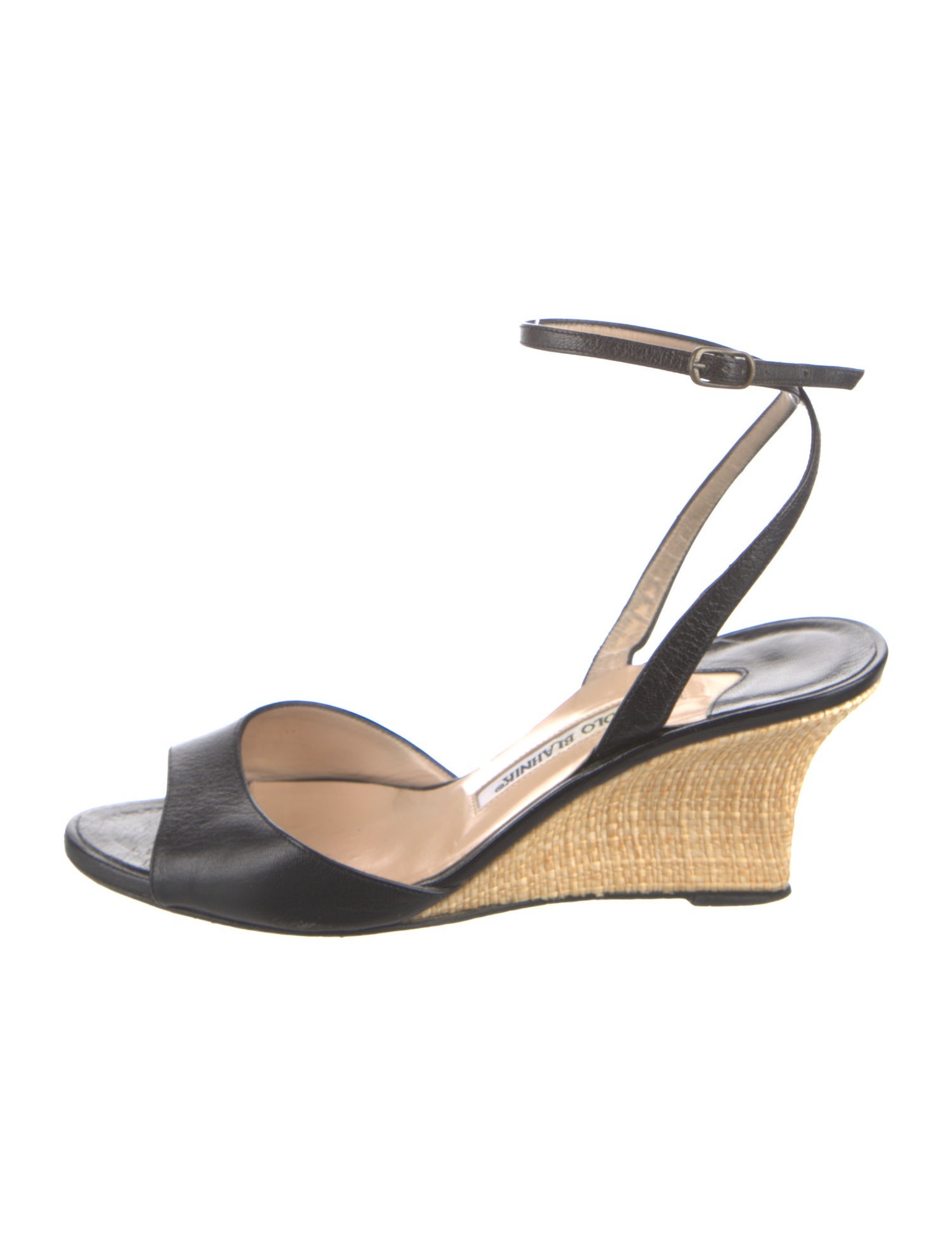 Manolo Blahnik Leather Espadrilles