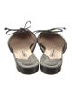 Manolo Blahnik Leather Bow Accents Mules