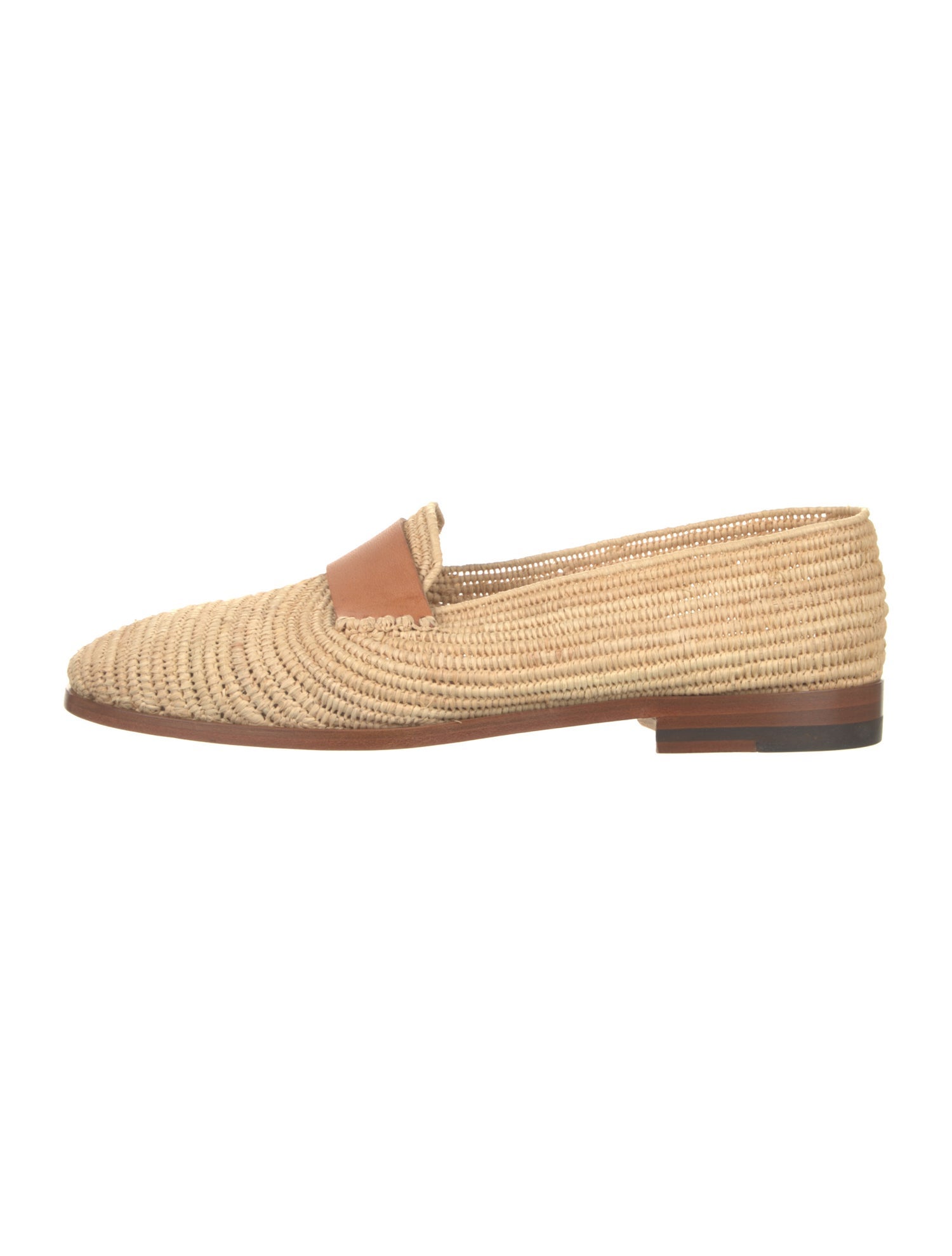 Manolo Blahnik Raffia Loafers