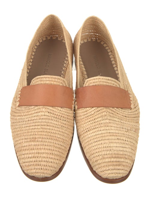 Manolo Blahnik Raffia Loafers