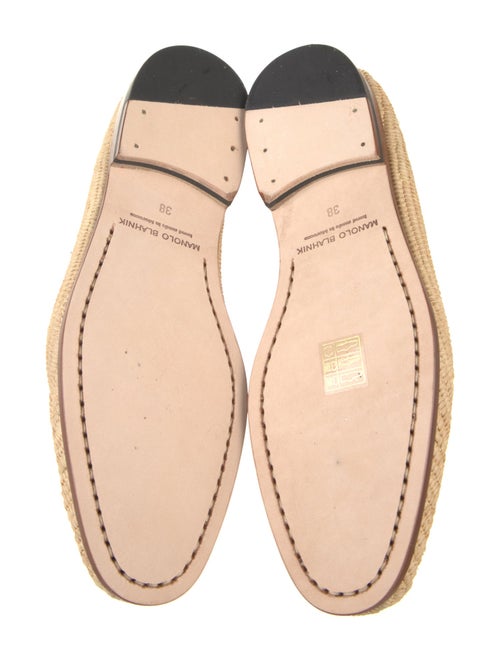 Manolo Blahnik Raffia Loafers