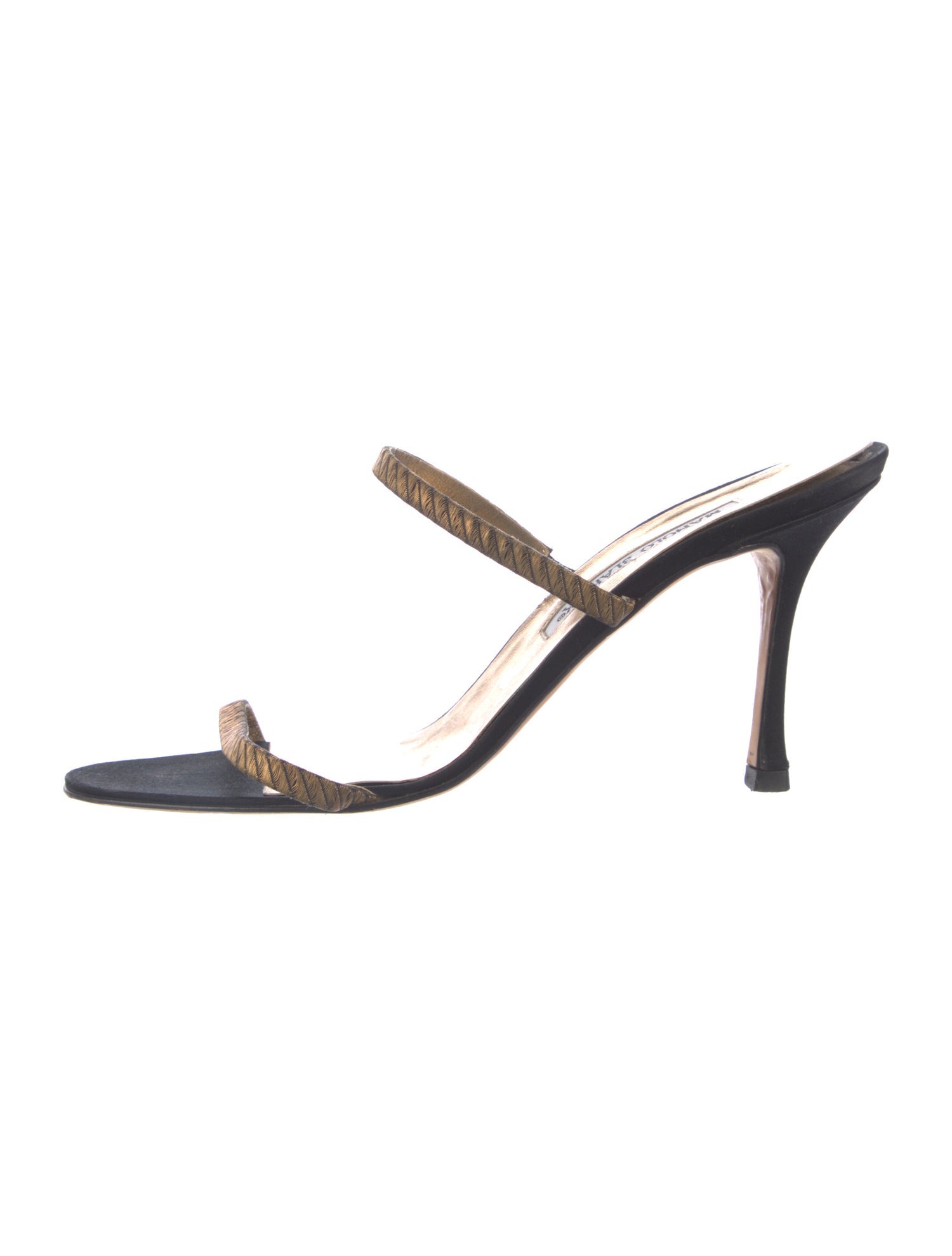 Manolo Blahnik Satin Slides