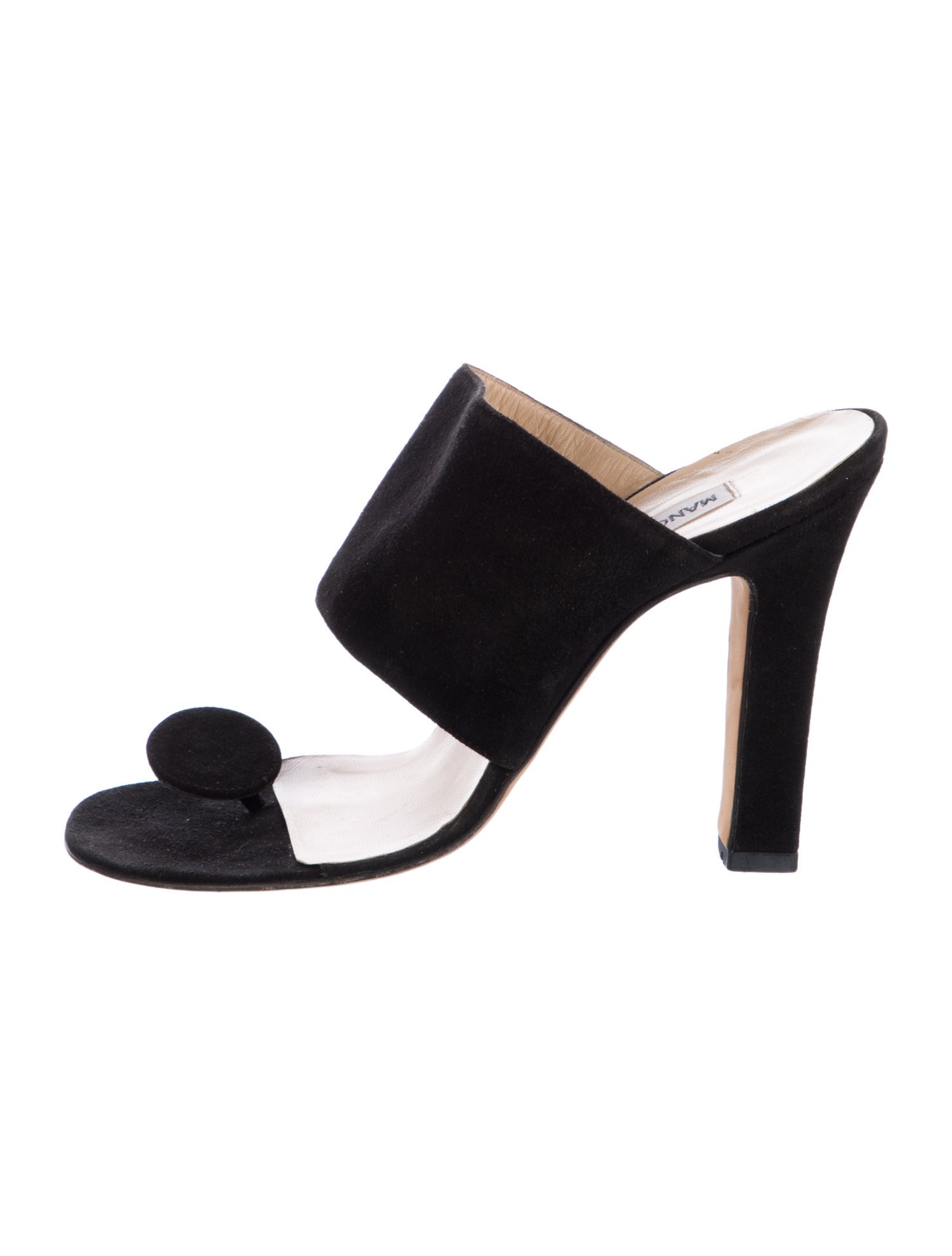 Manolo Blahnik Suede Slides