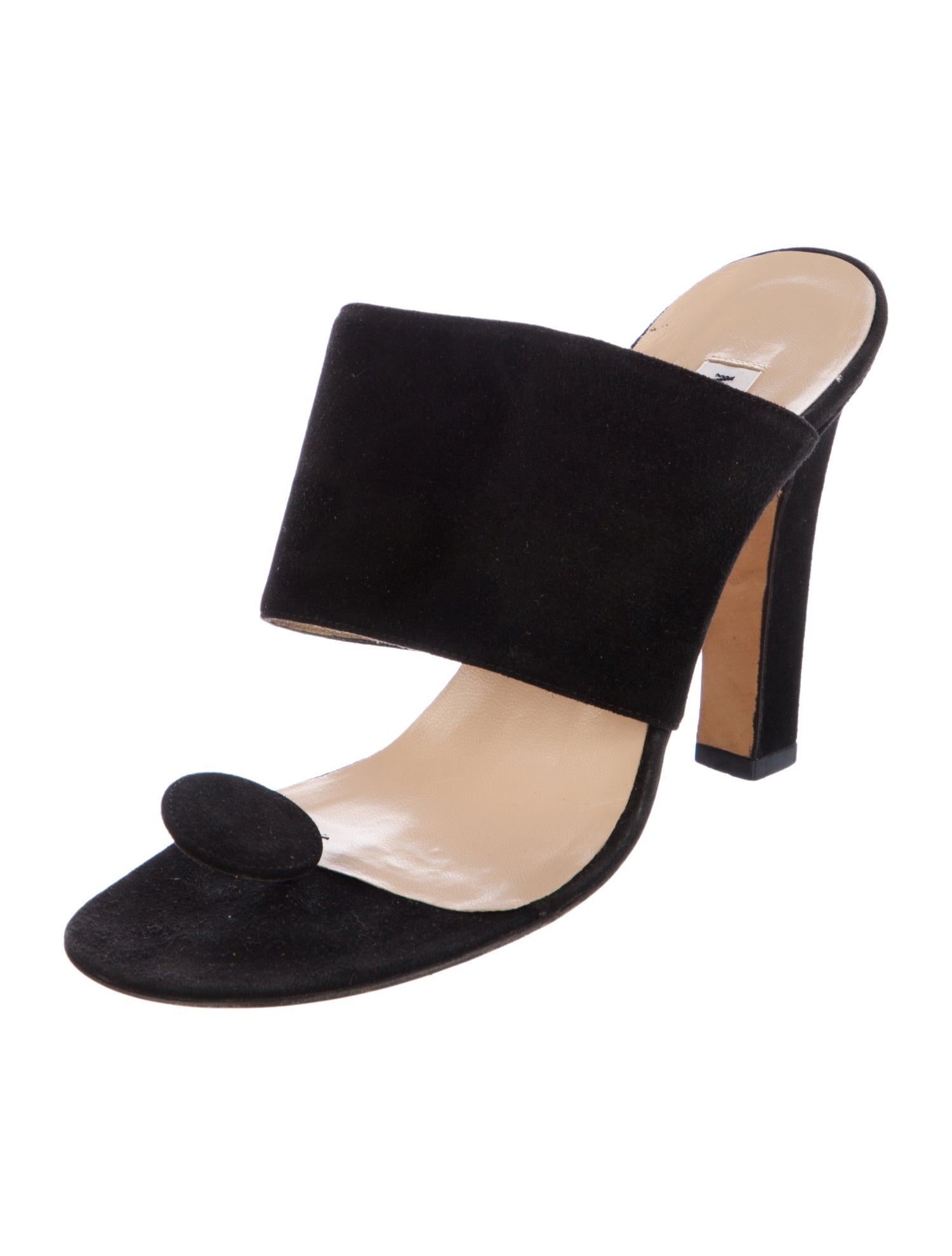 Manolo Blahnik Suede Slides