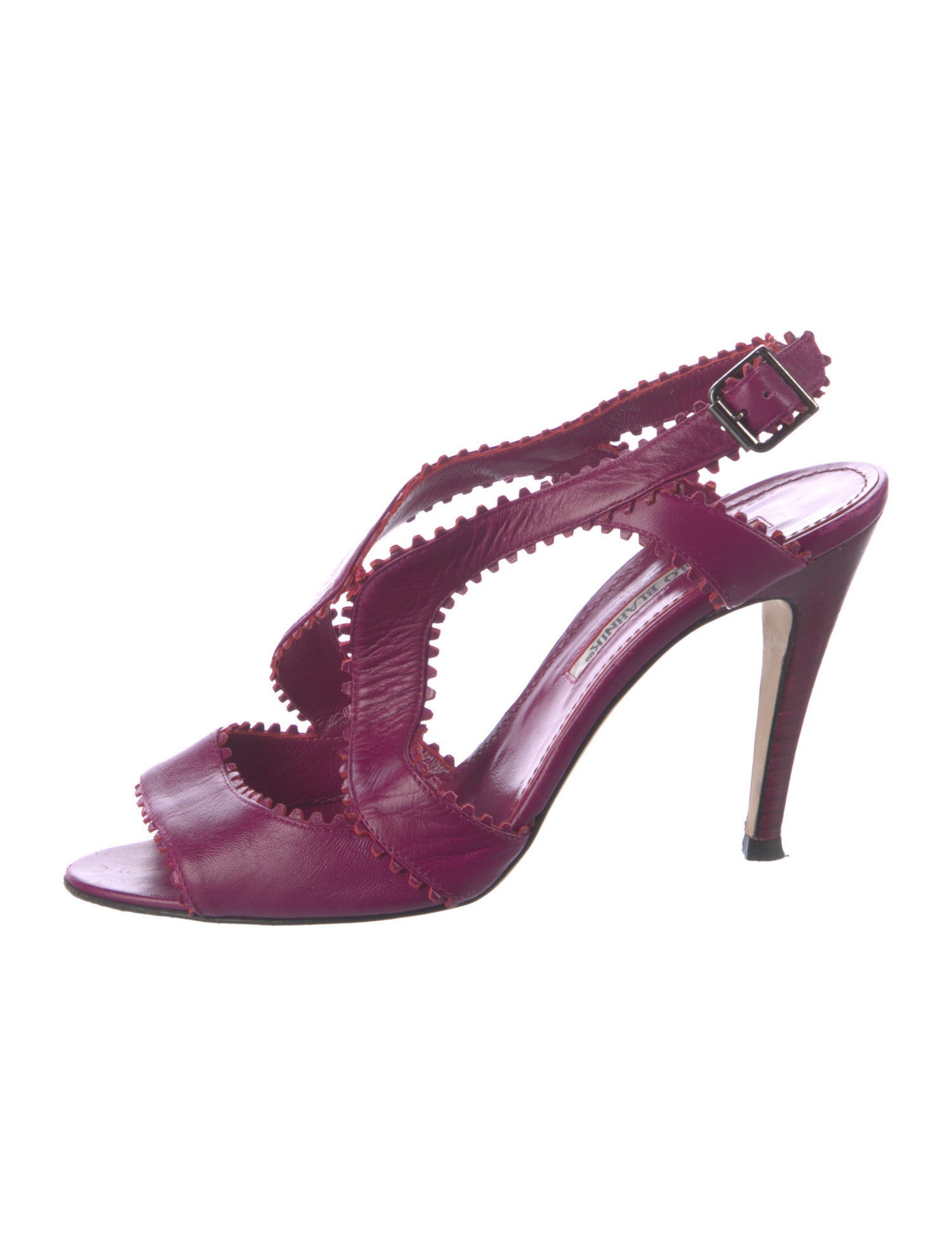 Manolo Blahnik Leather Slingback Pumps