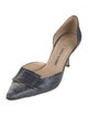 Manolo Blahnik Snakeskin Animal Print D'Orsay Pumps