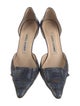 Manolo Blahnik Snakeskin Animal Print D'Orsay Pumps