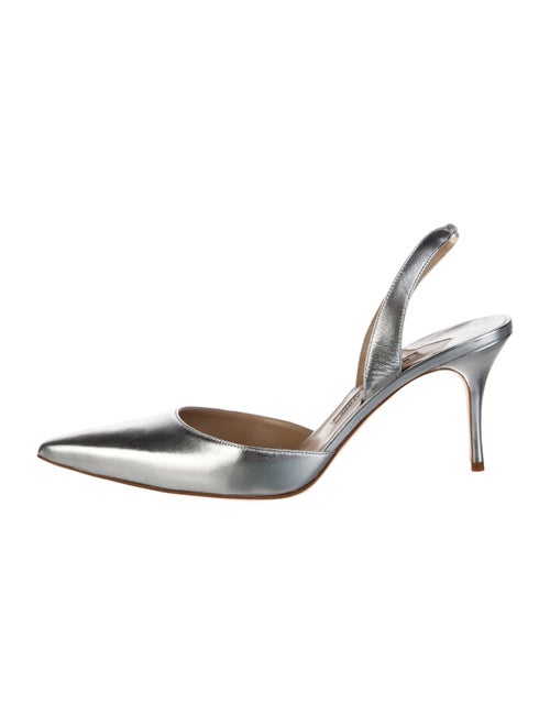 Manolo Blahnik Leather Slingback Pumps