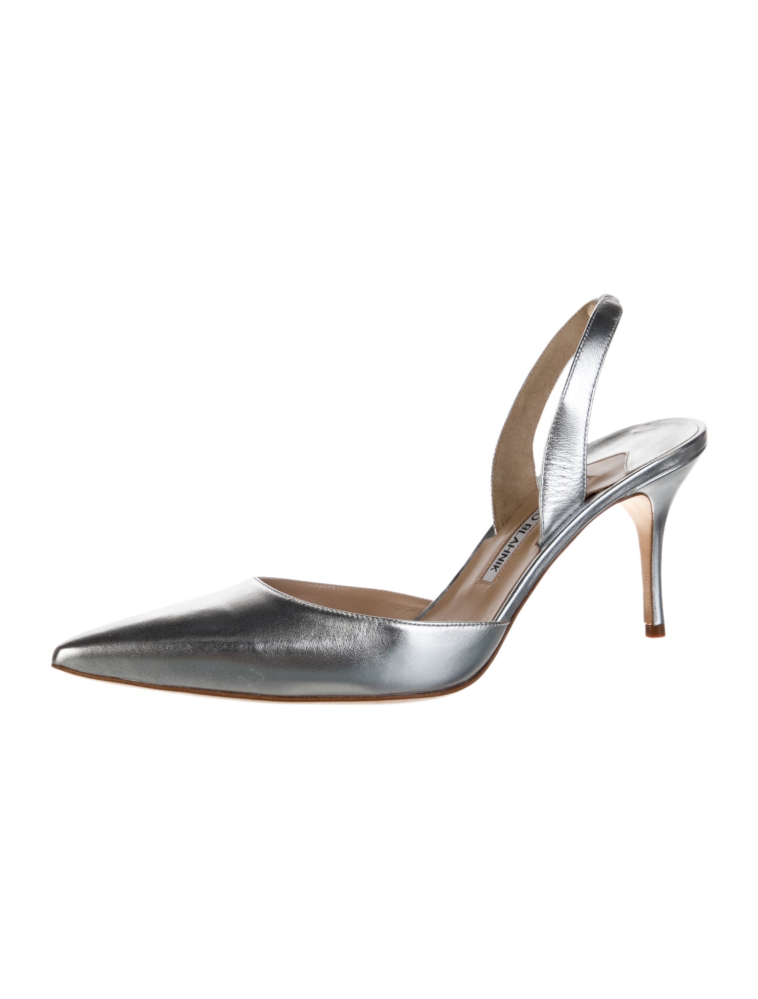 Manolo Blahnik Leather Slingback Pumps