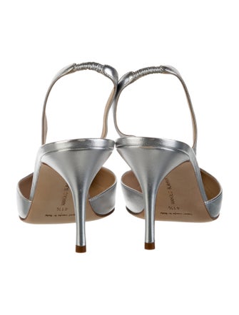 Manolo Blahnik Leather Slingback Pumps