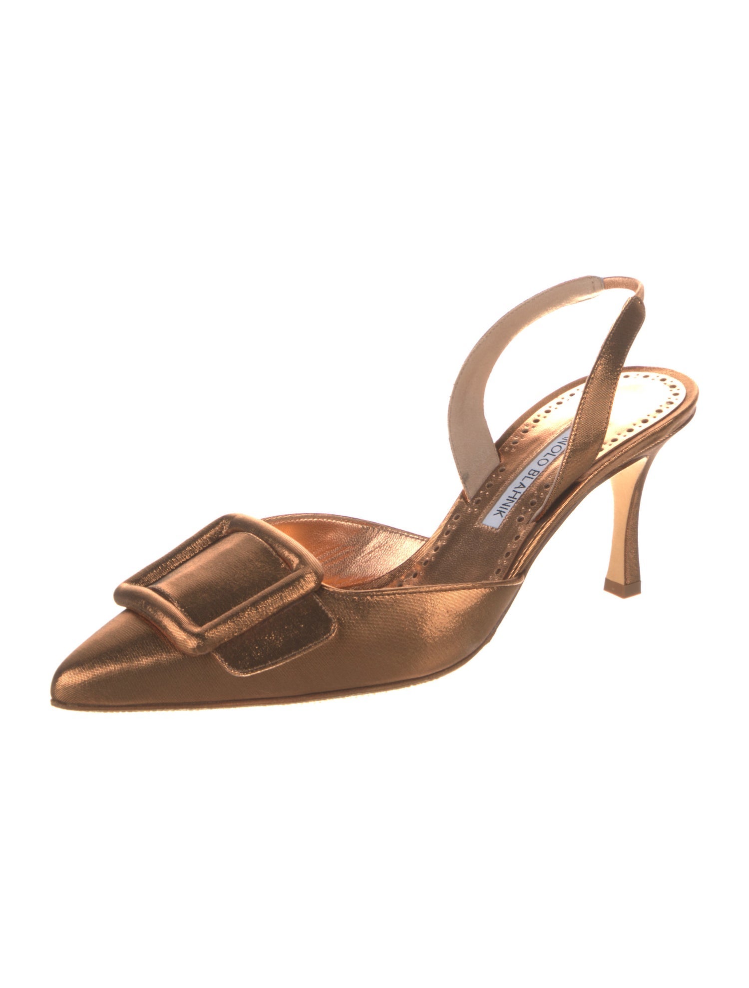 Manolo Blahnik Leather Slingback Pumps