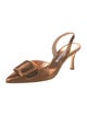 Manolo Blahnik Leather Slingback Pumps