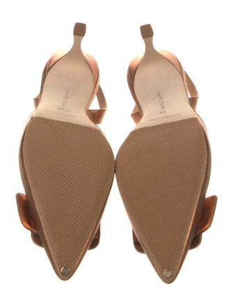 Manolo Blahnik Leather Slingback Pumps