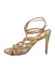 Manolo Blahnik Leather Animal Print Sandals