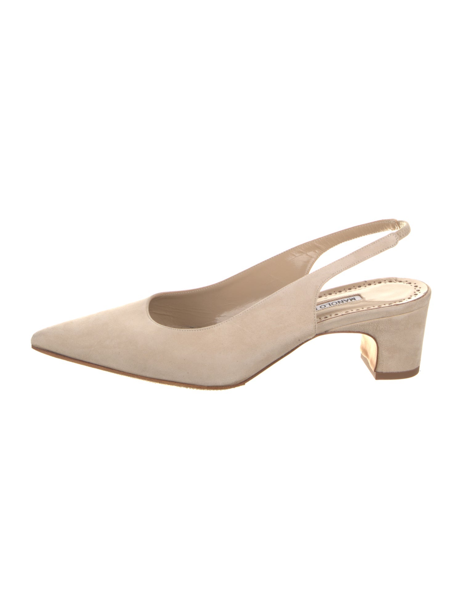 Manolo Blahnik Suede Slingback Pumps