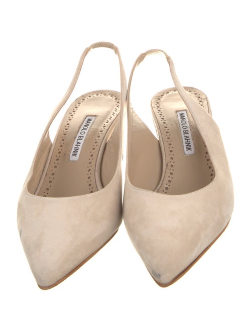Manolo Blahnik Suede Slingback Pumps