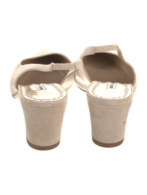 Manolo Blahnik Suede Slingback Pumps