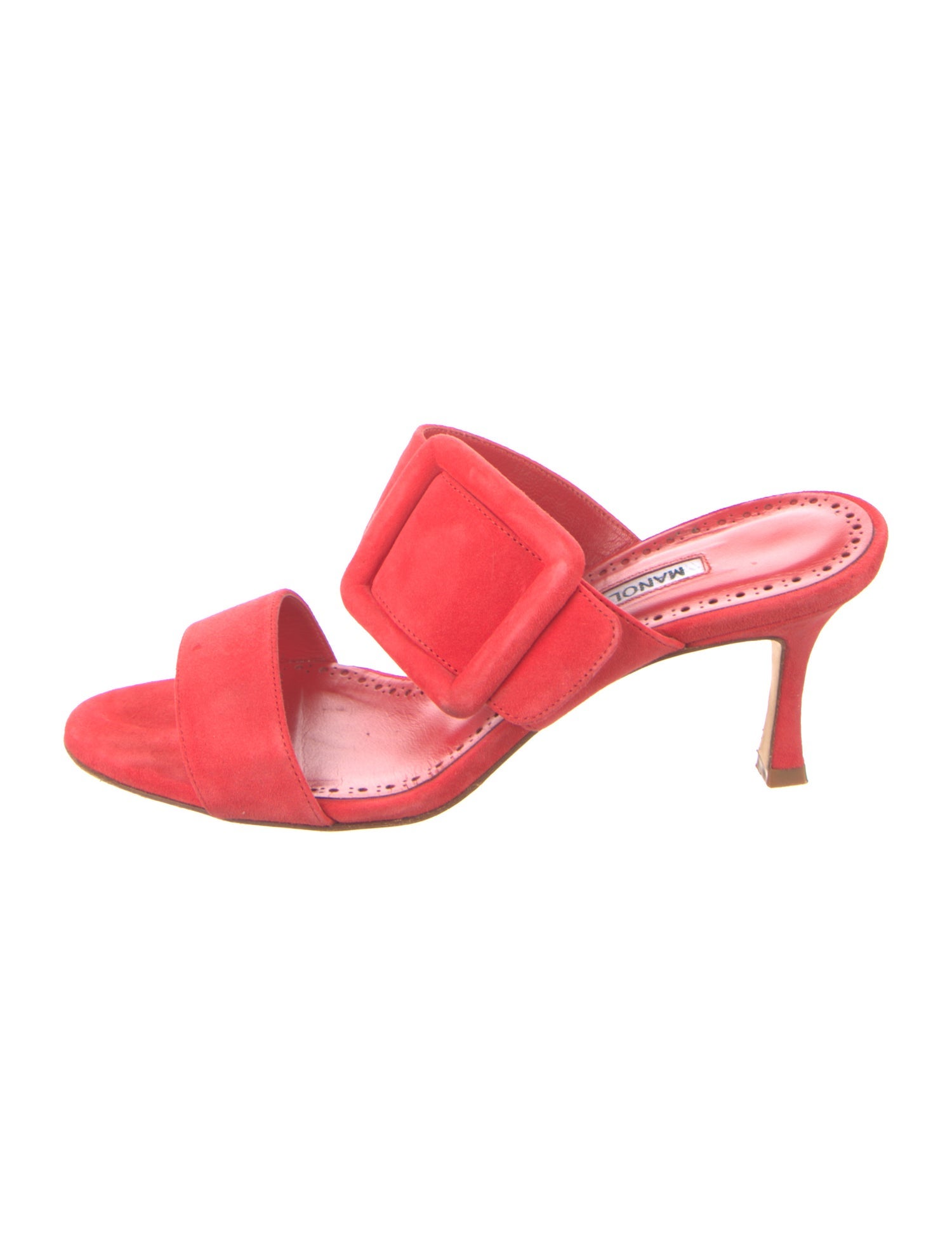 Manolo Blahnik Suede Slides