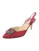 Manolo Blahnik Satin Slingback Pumps