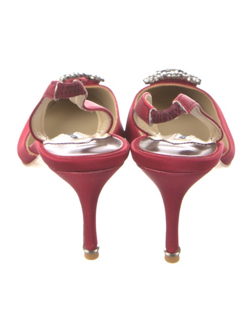 Manolo Blahnik Satin Slingback Pumps