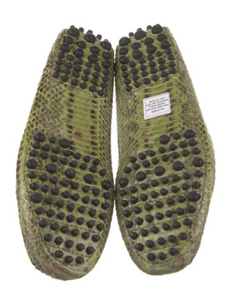 Manolo Blahnik Crocodile Animal Print Loafers