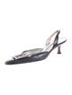 Manolo Blahnik Snakeskin Animal Print Slingback Pumps