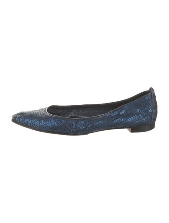 Manolo Blahnik Sequins Sequin Embellishments Ballet Flats