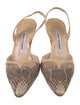Manolo Blahnik Leather Slingback Pumps