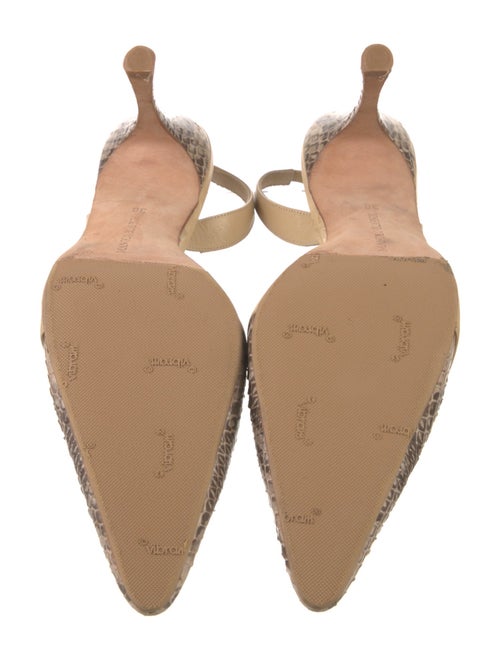 Manolo Blahnik Leather Slingback Pumps